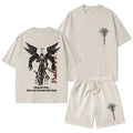 I Fear No Evil Christian Washed T-Shirt & Shorts