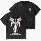 I Fear No Evil Christian Washed V-Neck T-Shirt
