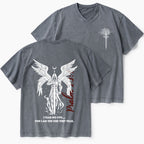 I Fear No Evil Christian Washed V-Neck T-Shirt