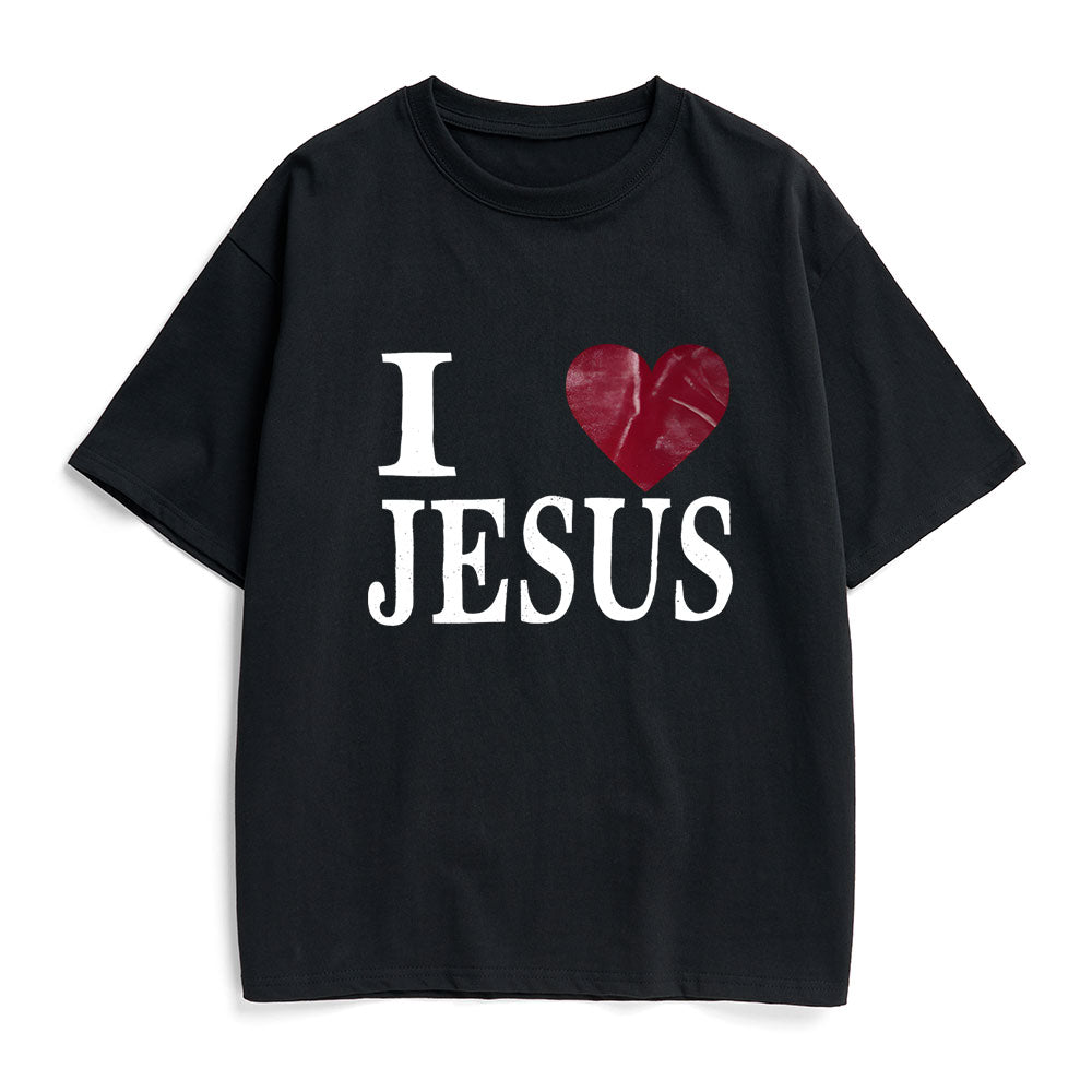 I Love Jesus Christian Heavy Cotton T-Shirt