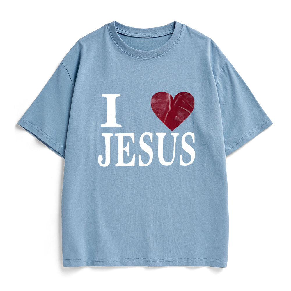 I Love Jesus Christian Heavy Cotton T-Shirt