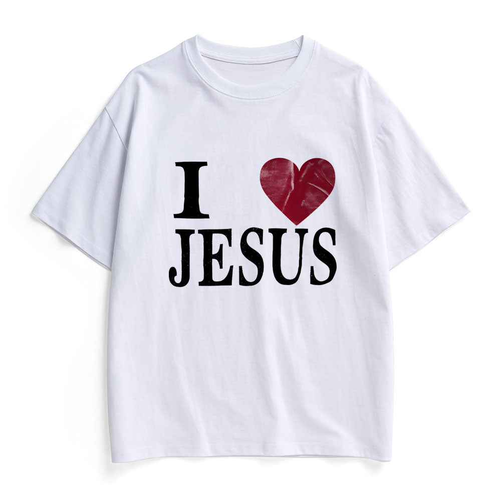I Love Jesus Christian Heavy Cotton T-Shirt