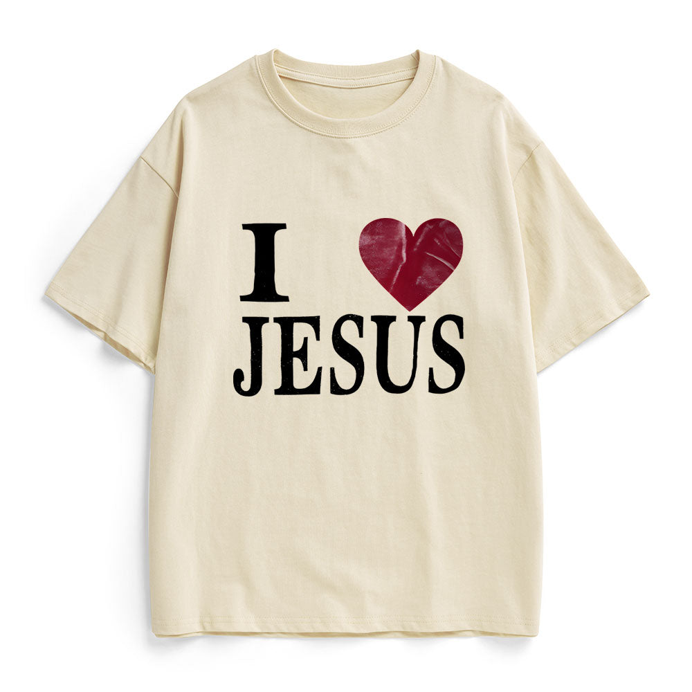 I Love Jesus Christian Heavy Cotton T-Shirt