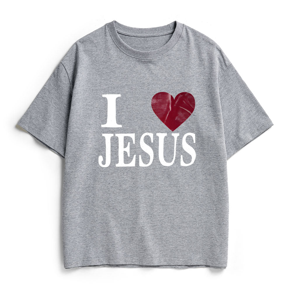 I Love Jesus Christian Heavy Cotton T-Shirt