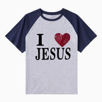 I Love Jesus Christian Raglan Sleeve T-Shirt