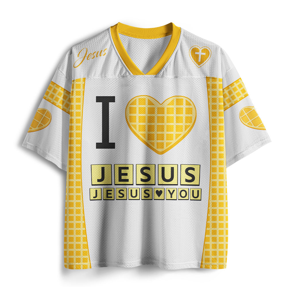 I Love Jesus Christian Mesh Jersey