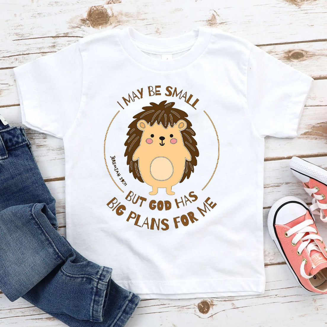 I May Be Small But God Has Big Plans For Me Christian Kid T-Shirt