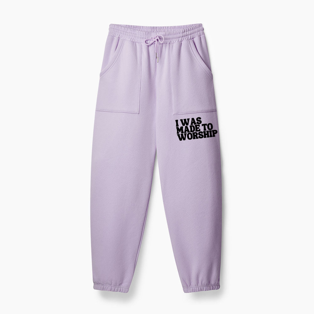 I Was Made To Worship Christian Fleece Sweatpants