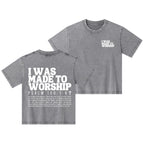 I Was Made To Worship Christian Kid Washed T-Shirt