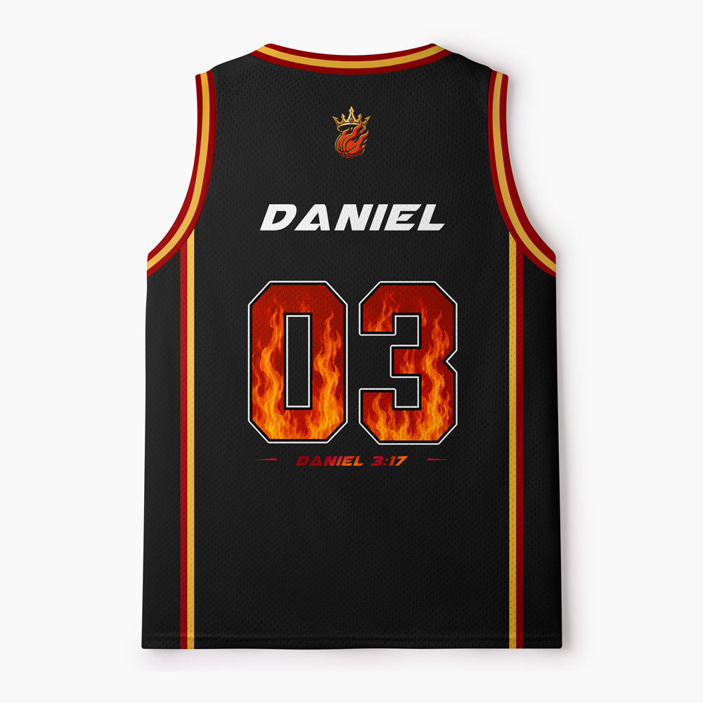 I Will Be With You In The Fire Christian Mesh Jersey Tank Top