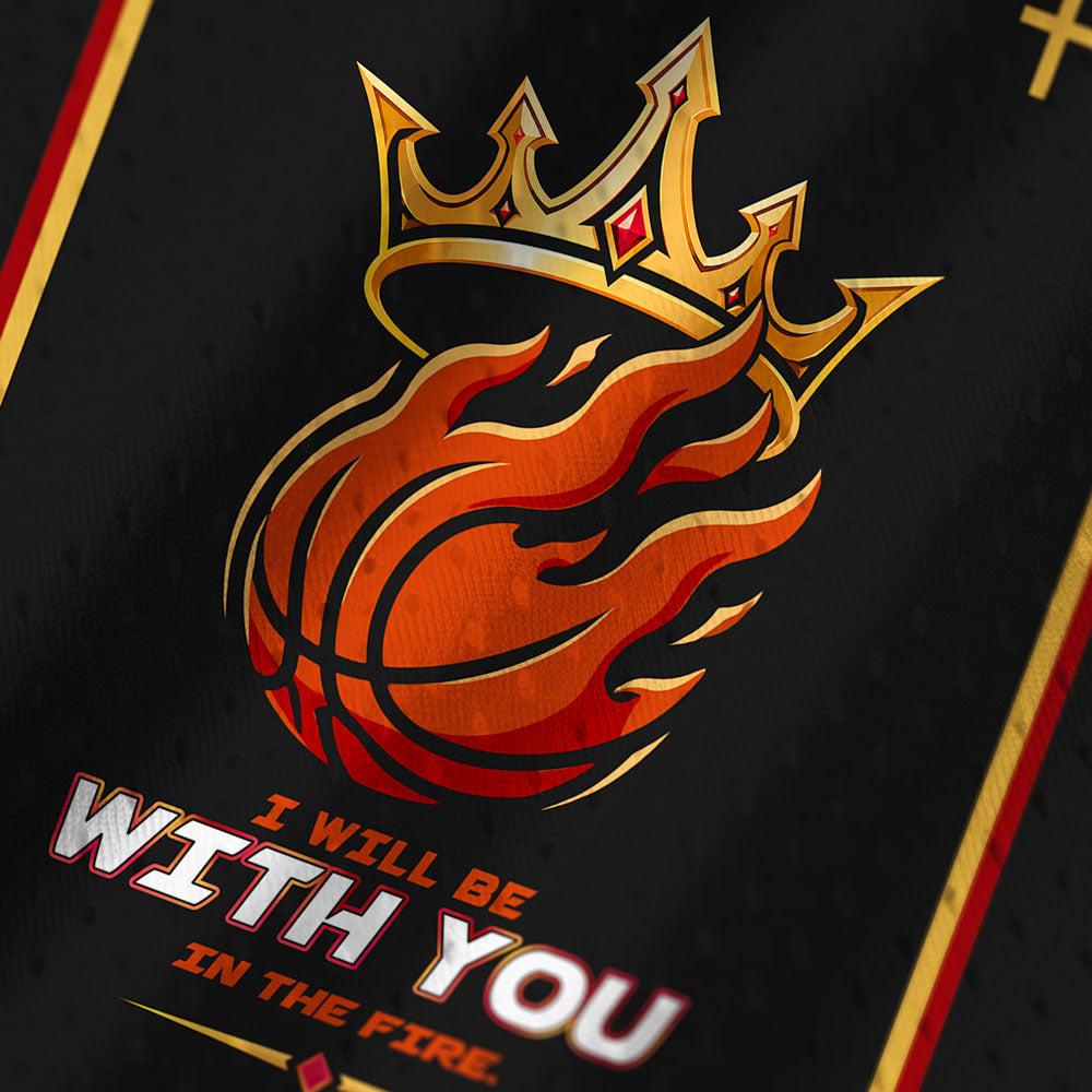 I Will Be With You In The Fire Christian Mesh Jersey Tank Top