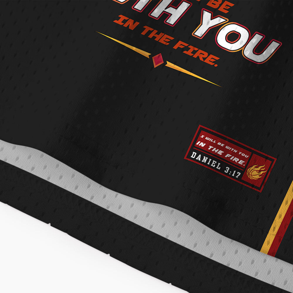 I Will Be With You In The Fire Christian Mesh Jersey Tank Top