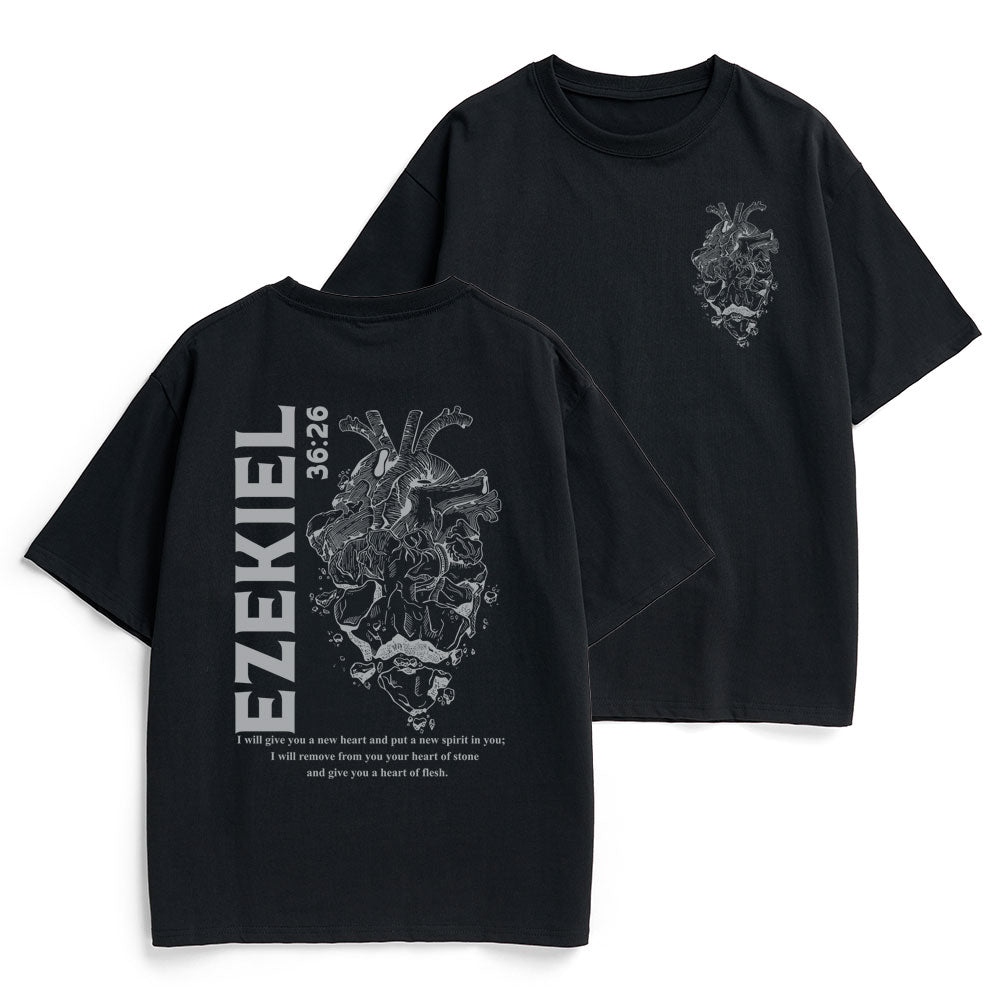 I Will Give You A New Heart And Put A New Spirit Christian Heavy Cotton T-Shirt