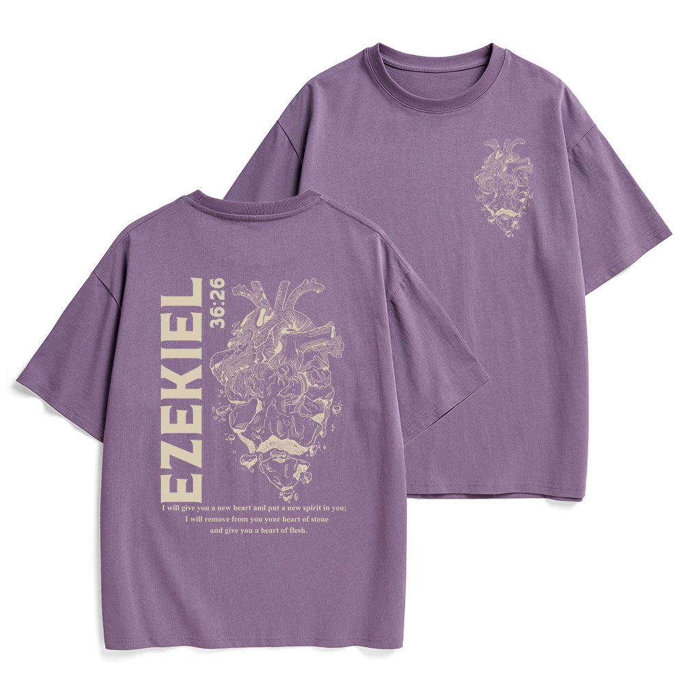 I Will Give You A New Heart And Put A New Spirit Christian Heavy Cotton T-Shirt