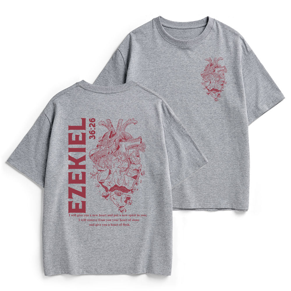 I Will Give You A New Heart And Put A New Spirit Christian Heavy Cotton T-Shirt