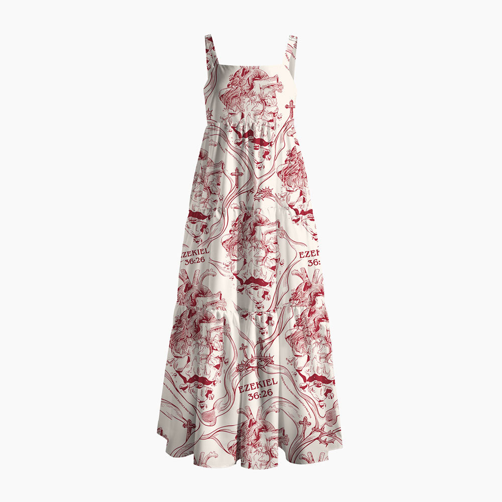 I Will Give You A New Heart And Put A New Spirit Christian Maxi Dress