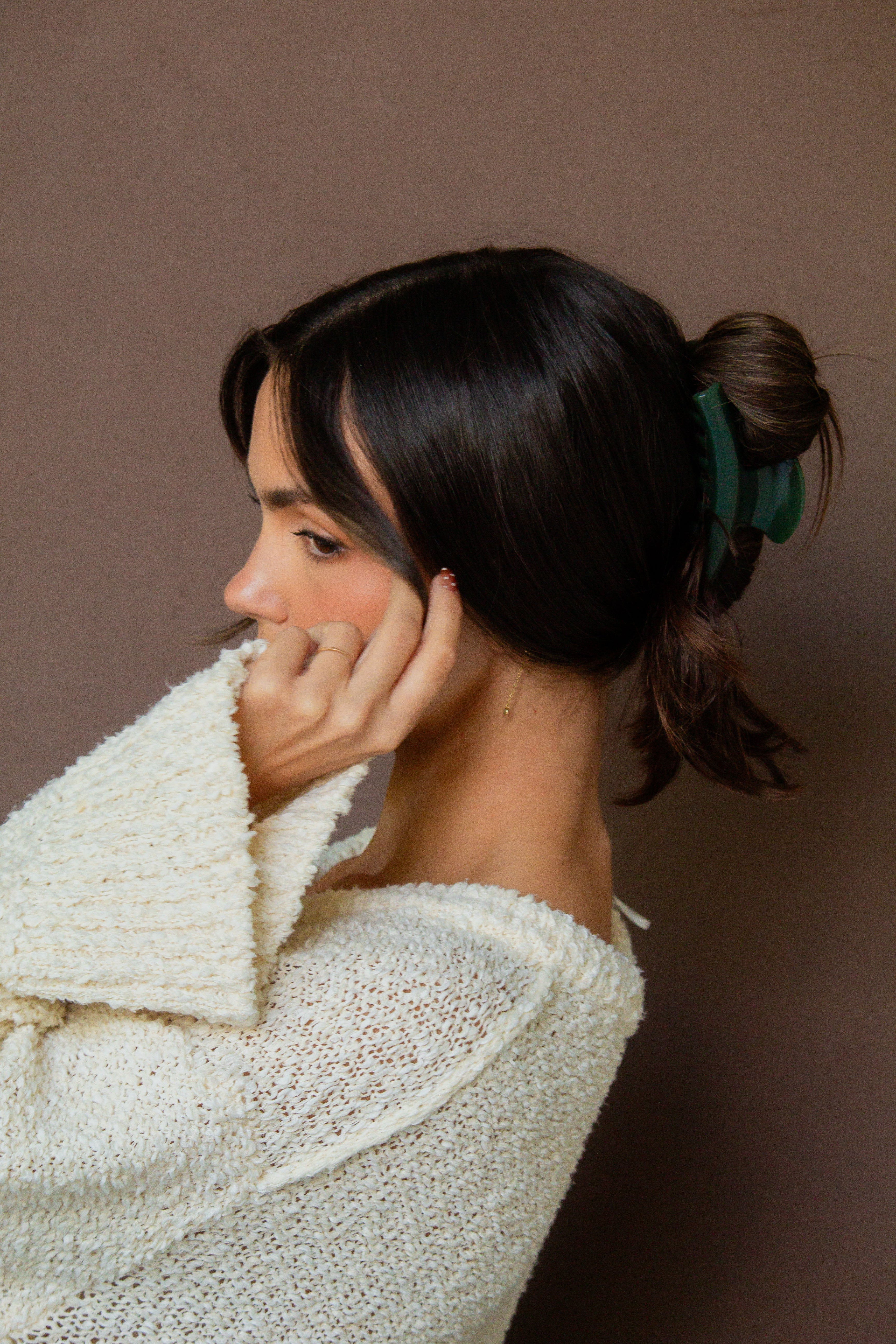 Earthy Toned Curved Claw Clip