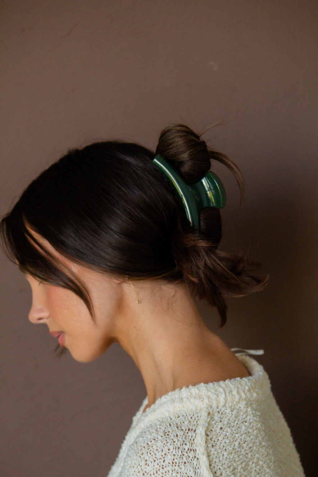 Earthy Toned Curved Claw Clip
