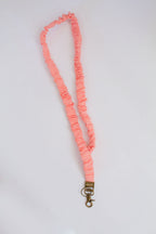 Coral Gingham Lanyard