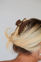 Cinnamon Polka Dot Claw Clip