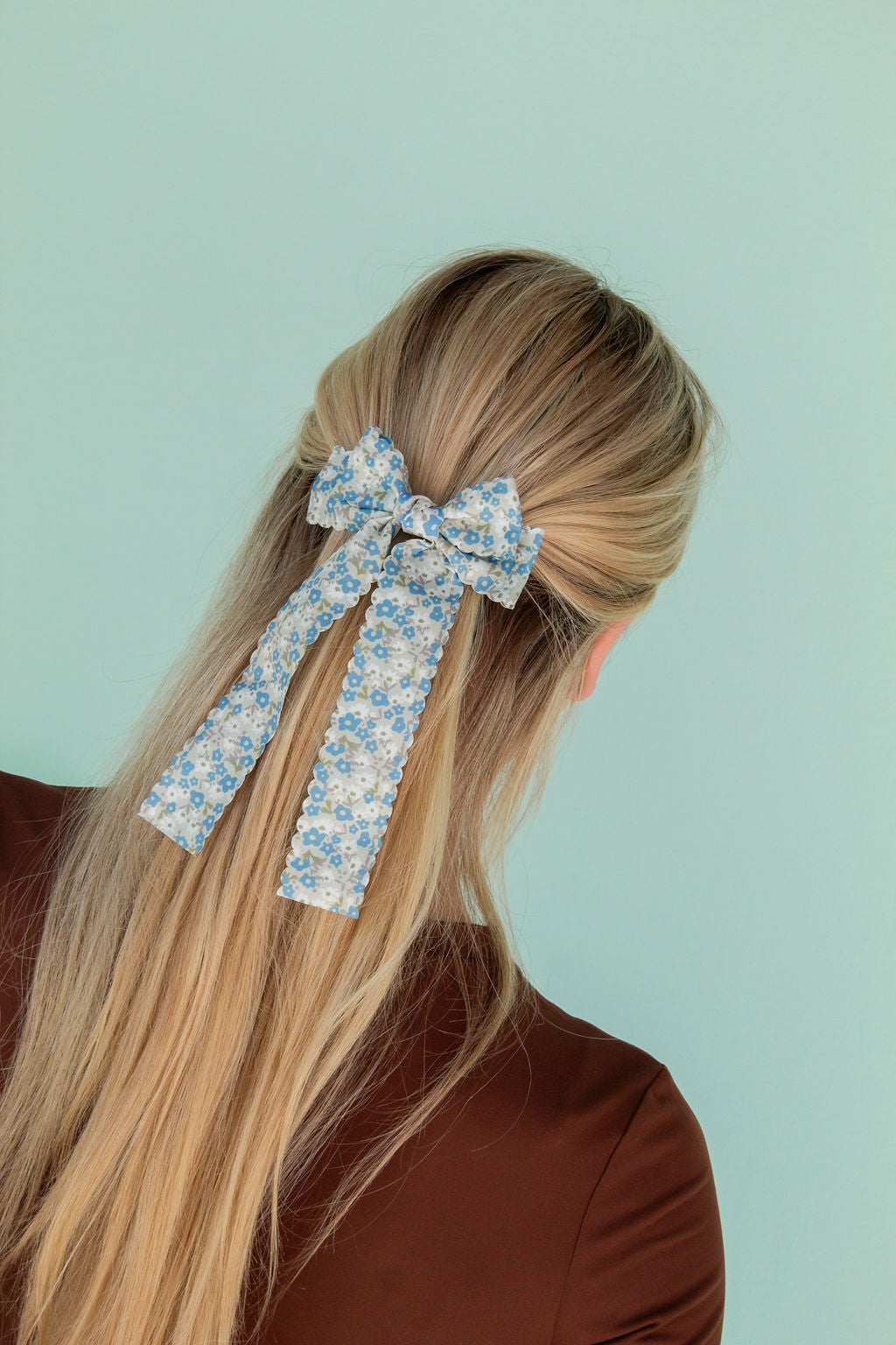 Forget Me Not Bow Barrette