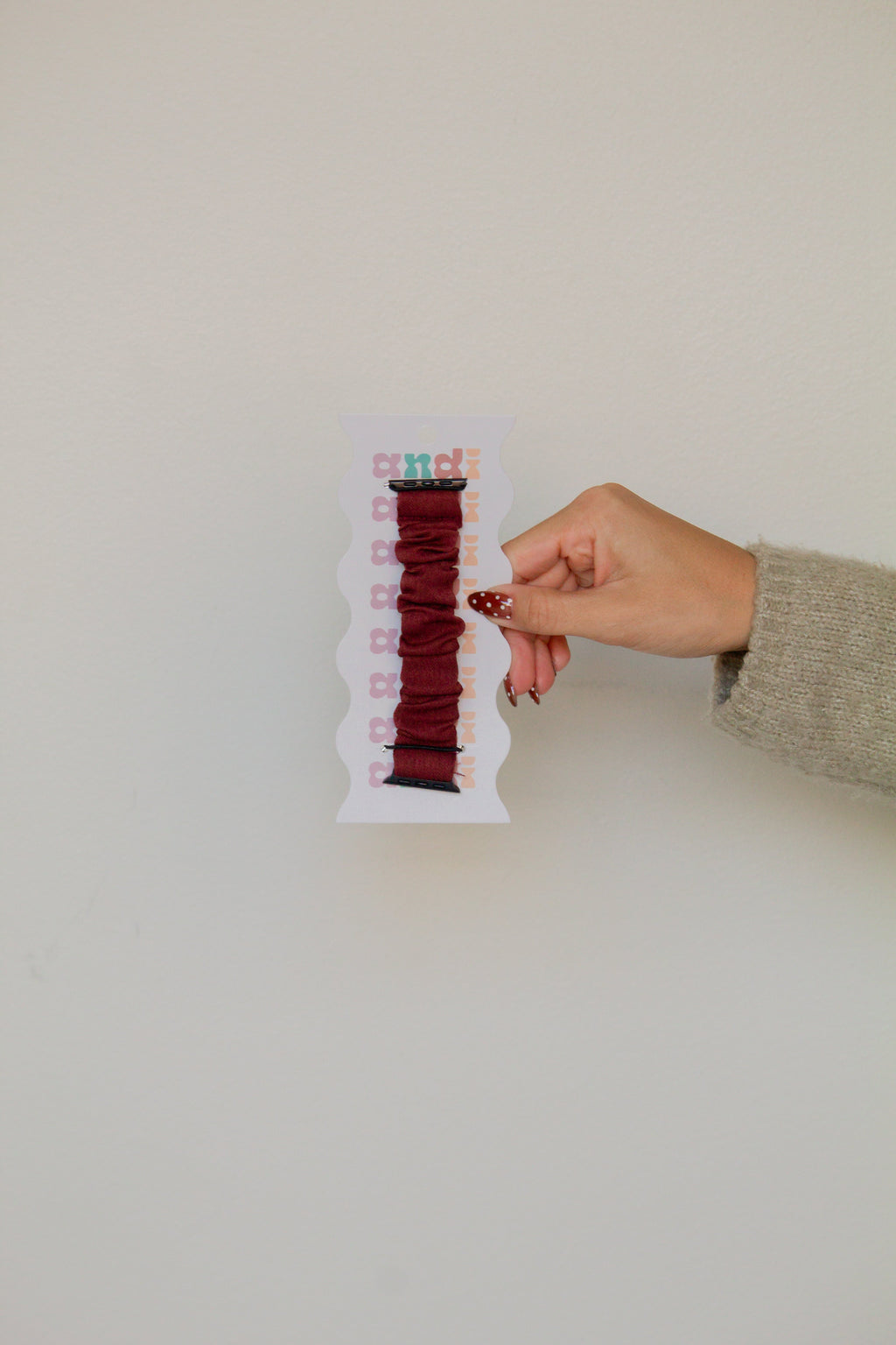 Crimson Scrunchie Watch Band