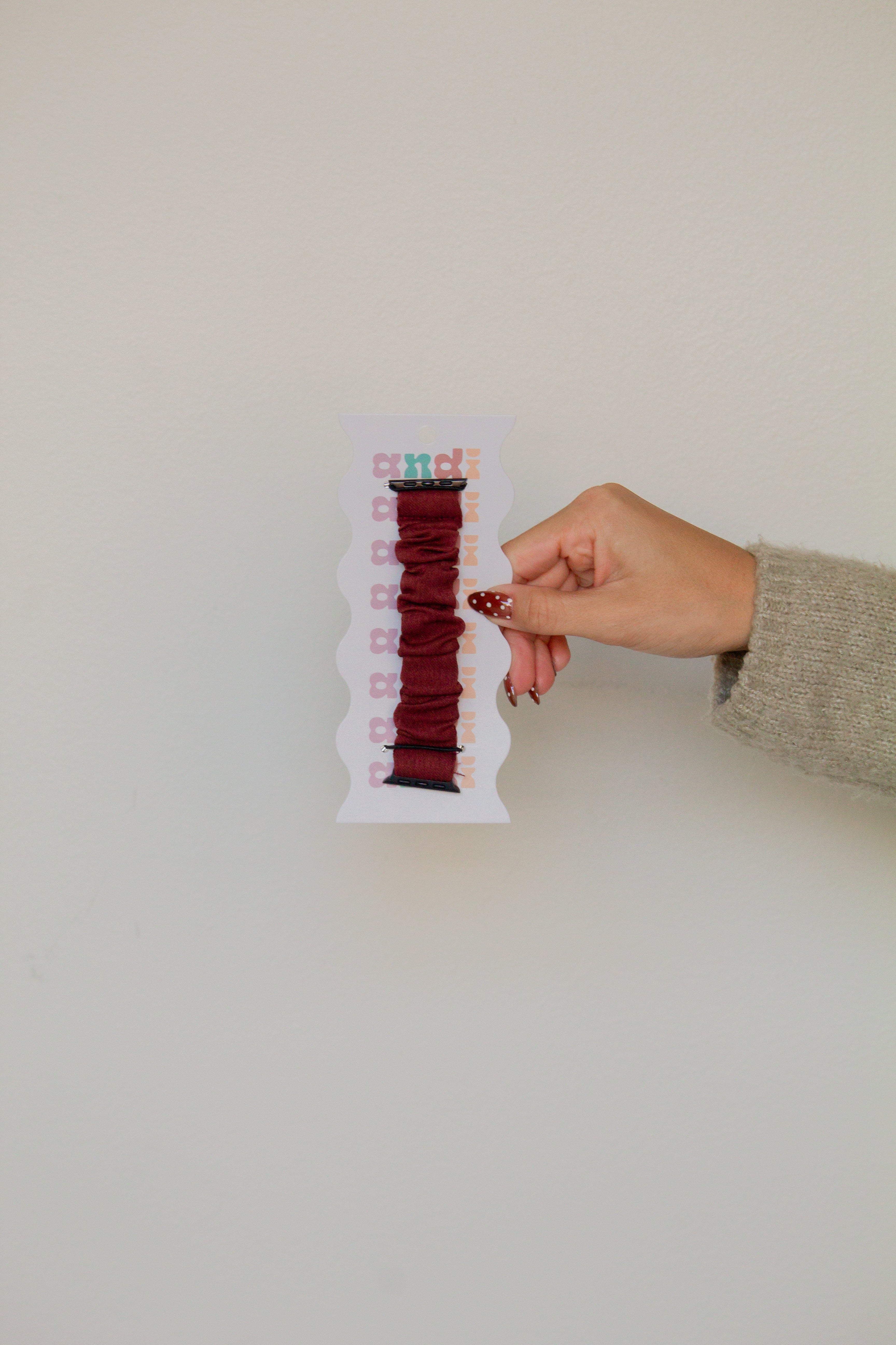 Crimson Scrunchie Watch Band