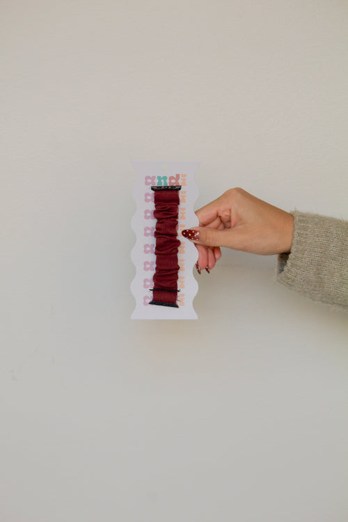 Crimson Scrunchie Watch Band