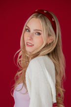 Scarlet Rhinestone Headband