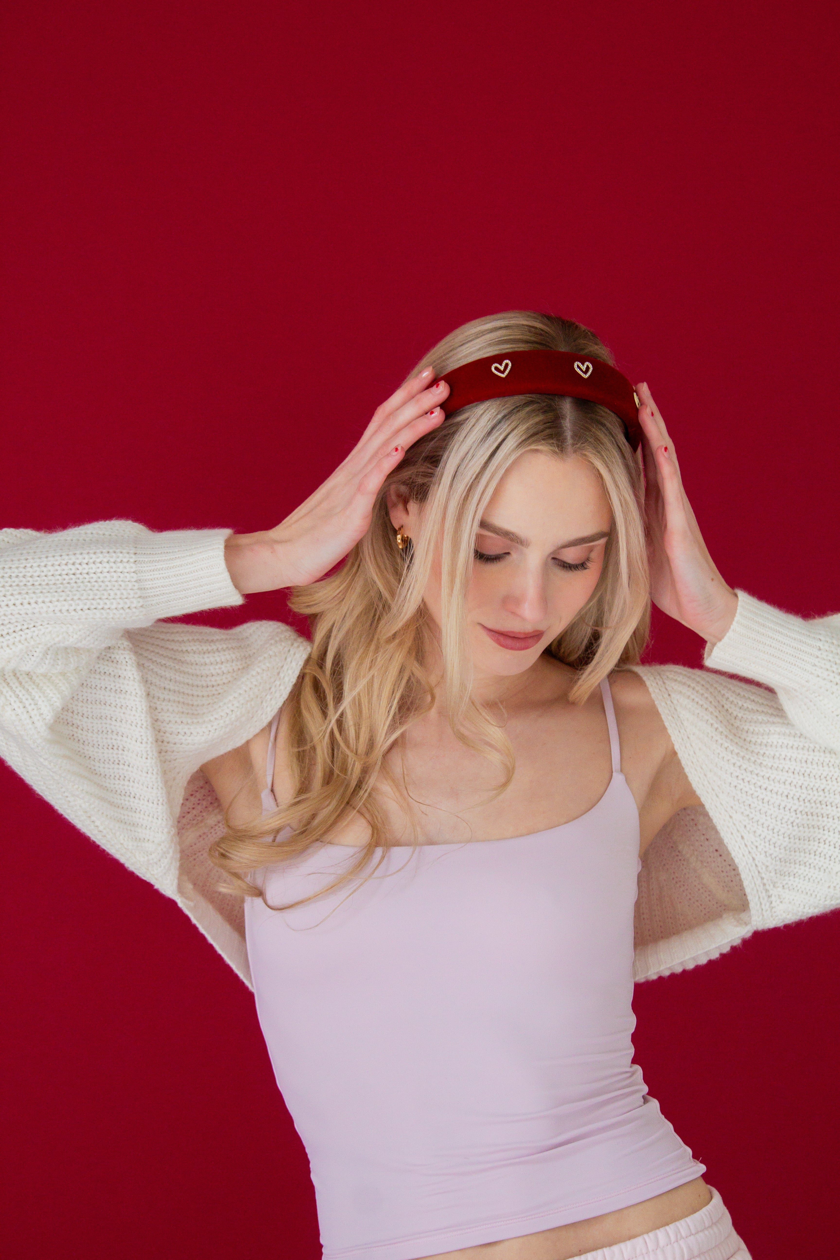 Scarlet Rhinestone Headband