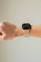 Tan Checkerboard Adjustable Elastic