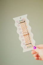 Tan Checkerboard Adjustable Elastic