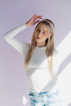 Mauve Checkered Headband