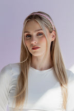 Mauve Checkered Headband