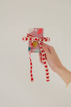 Knit Heart Bow Barrette