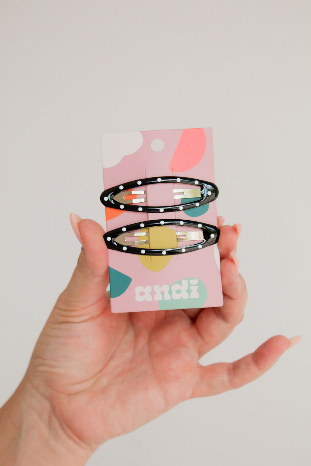 Neutral Dots Snap Clips 2-Pack