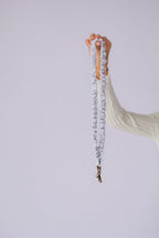 Gray Striped Lanyard