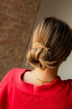 Dainty Gold Bow Ponytail Insert