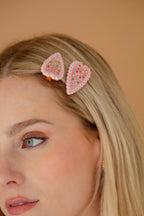 Rhinestone Heart Alligator Clips 2-Pack