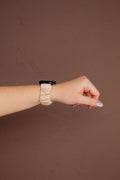 Oat Milk Luxe Scrunchie Band Compatible with Apple Watch