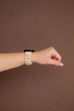Oat Milk Luxe Scrunchie Band Compatible with Apple Watch
