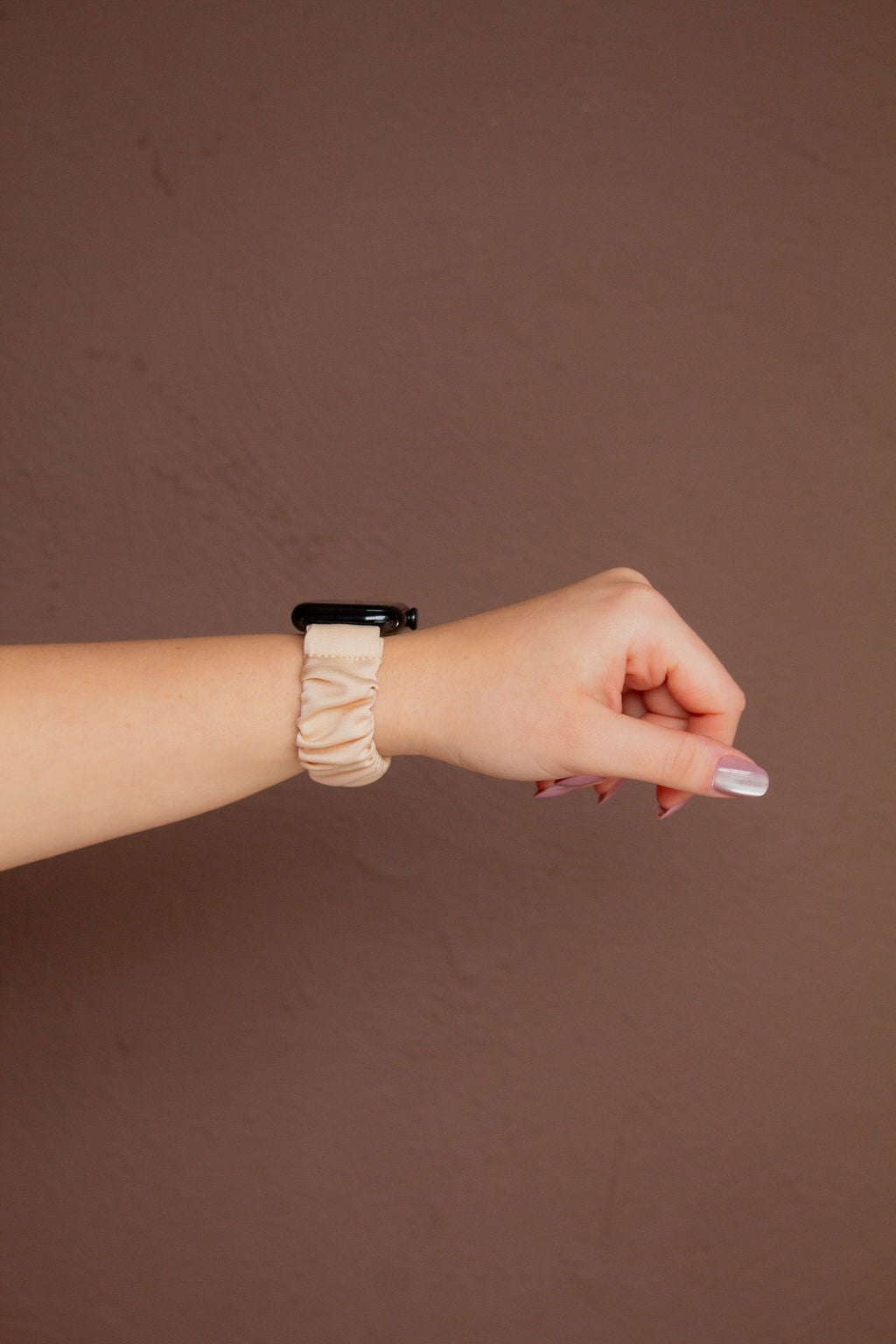 Oat Milk Luxe Scrunchie Band Compatible with Apple Watch