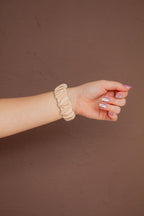 Oat Milk Luxe Scrunchie Band Compatible with Apple Watch