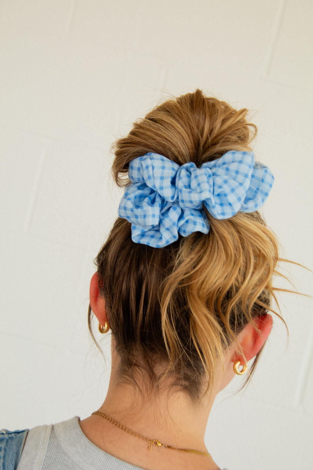 Blue Skies Jumbo Scrunchie