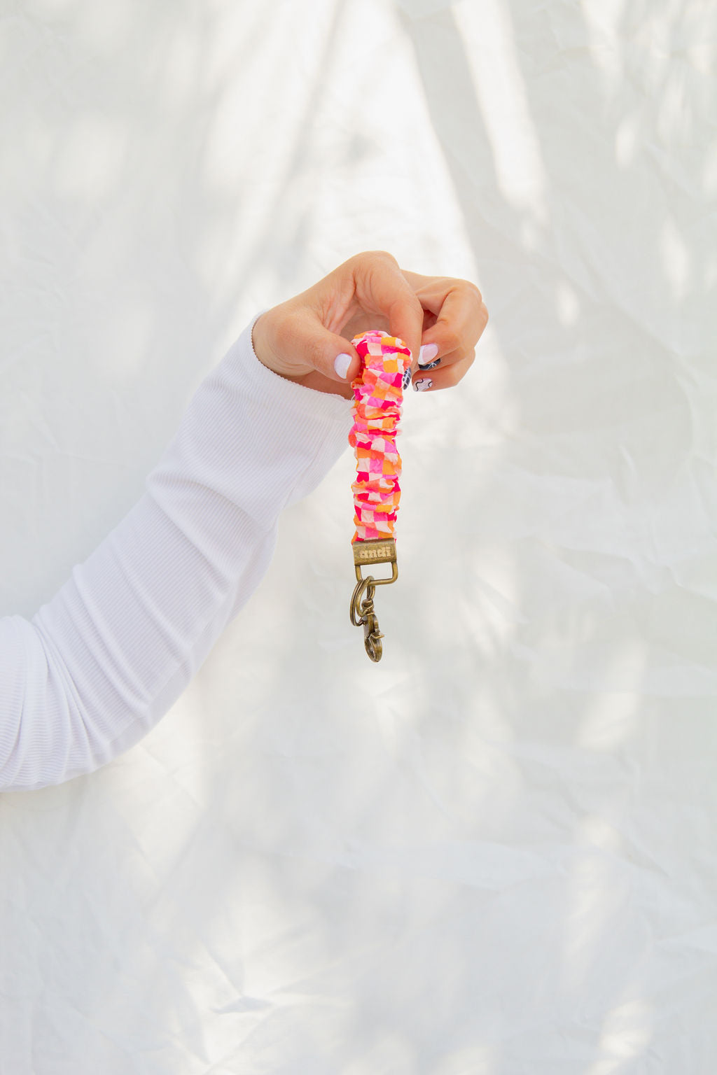 Andi x Katie Lynn Bright Checkered Keychain