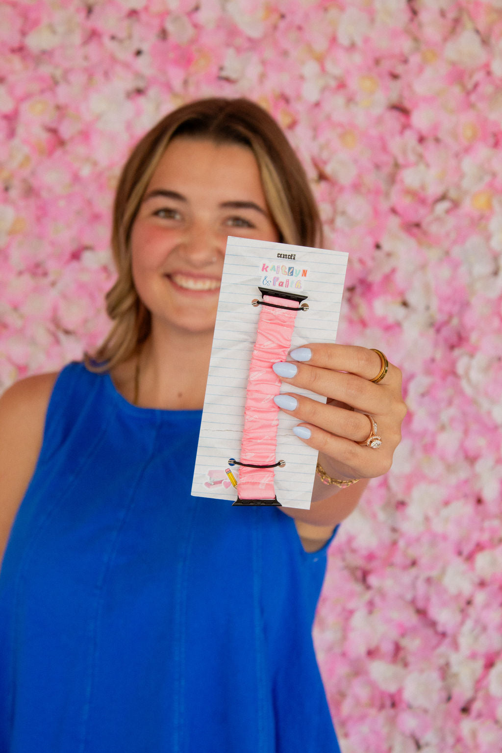 Pink Fresh Page Scrunchie Watch Band
