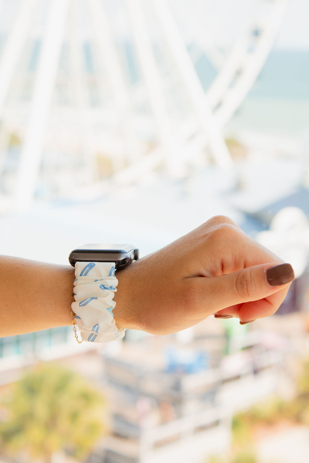 Blue Make Your Mark Scrunchie Watch Band
