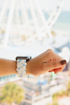 Blue Make Your Mark Scrunchie Watch Band