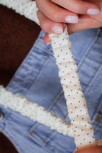Cream Dottie Lanyard