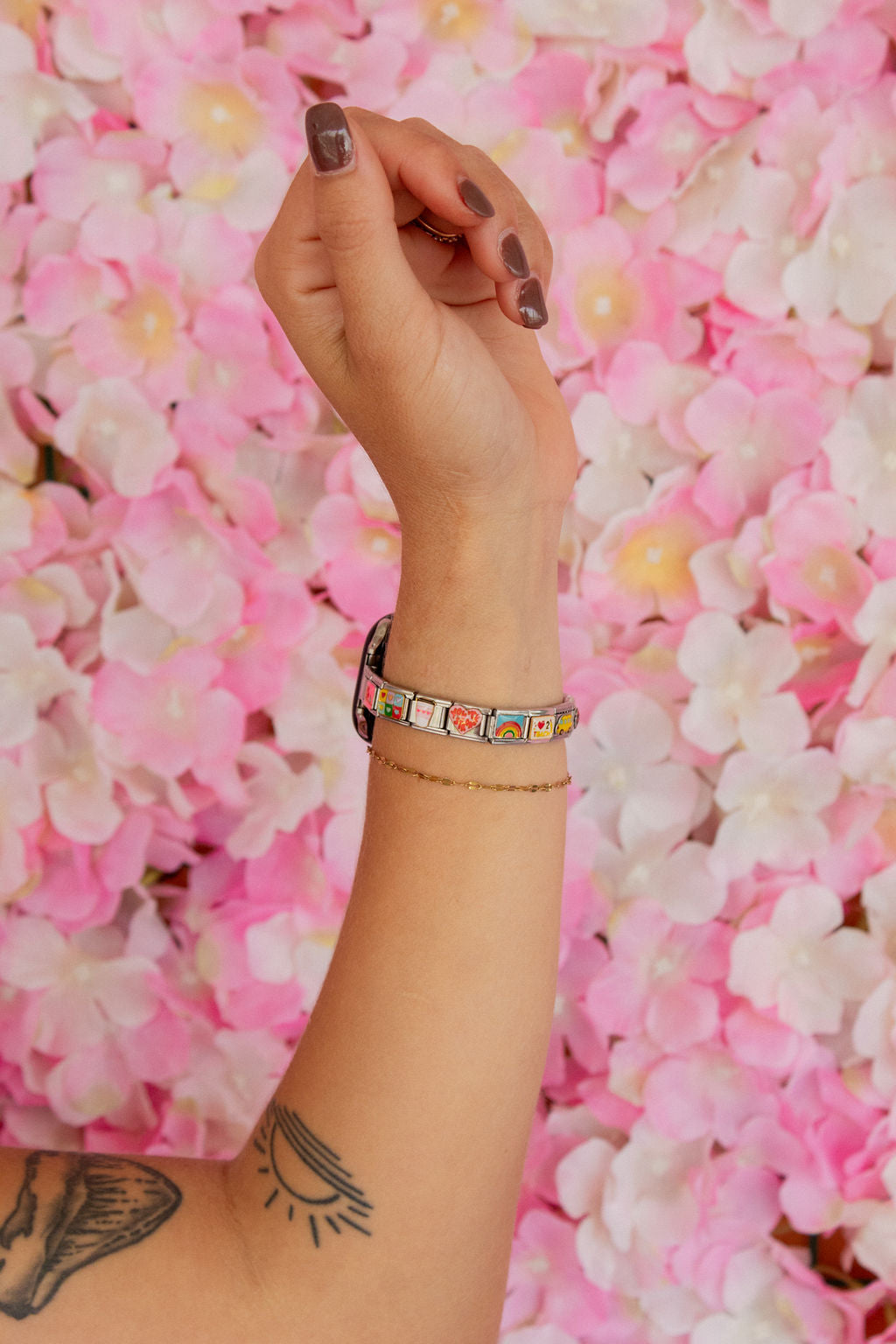 Silver Charm Watch Band